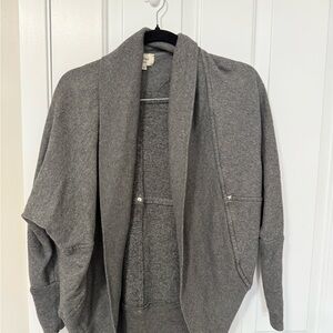 Cozy Open-Front Gray Cardigan